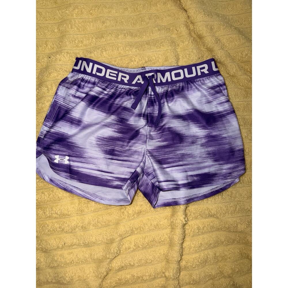 Girls Under Armour Purple Active Wear Shorts Youth Large 10/12